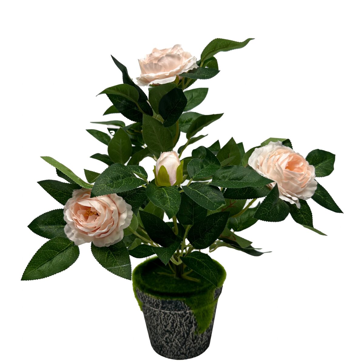 Τεχνητό Φυτό Τριανταφυλλιά Λευκή-Ροζ