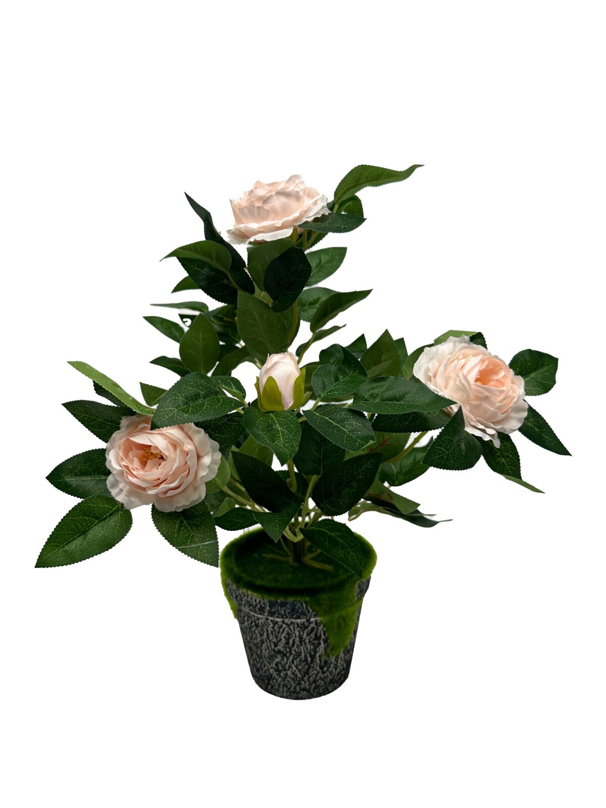 Τεχνητό Φυτό Τριανταφυλλιά Λευκή-Ροζ - Image 1