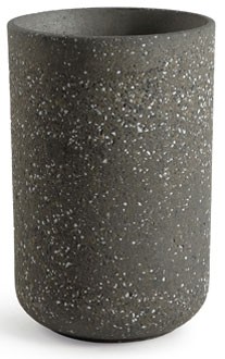 Κασπώ Στρογγυλό Fiber Cement Μαύρη και Λευκή Πέτρα Φ32Χ50Η