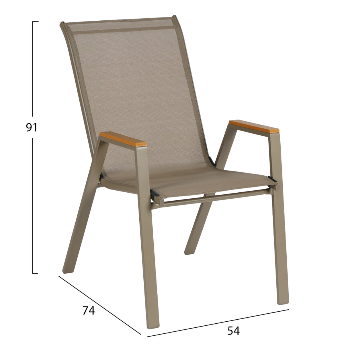 ΠΟΛΥΘΡΟΝΑ ΕΞ.ΧΩΡΟΥ LEONE HM6429.04 ΜΕΤΑΛΛΙΚΗ ΣΑΜΠΑΝΙ--TEXTILENE ΣΑΜΠΑΝΙ 54x74x91Υεκ - Image 2