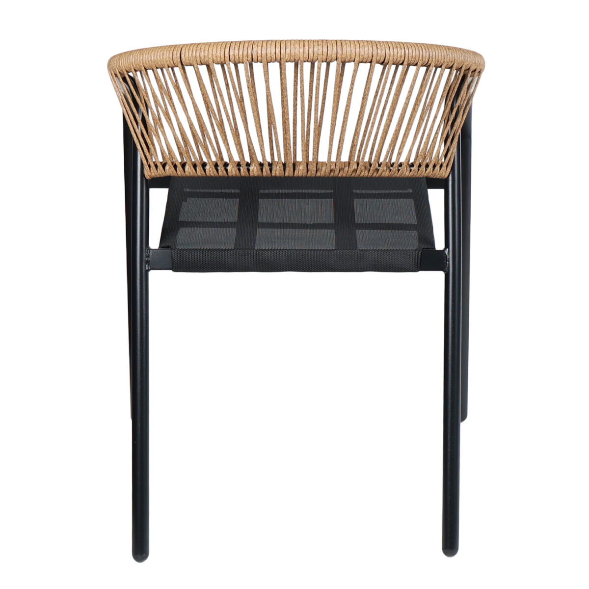 ΠΟΛΥΘΡΟΝΑ HOMAN HM6430.03 ΜΑΥΡΟ ΜΕΤΑΛΛΟ & TEXTILENE--ΜΠΕΖ P.E.RATTAN 53,5x62x75Υεκ - Image 5