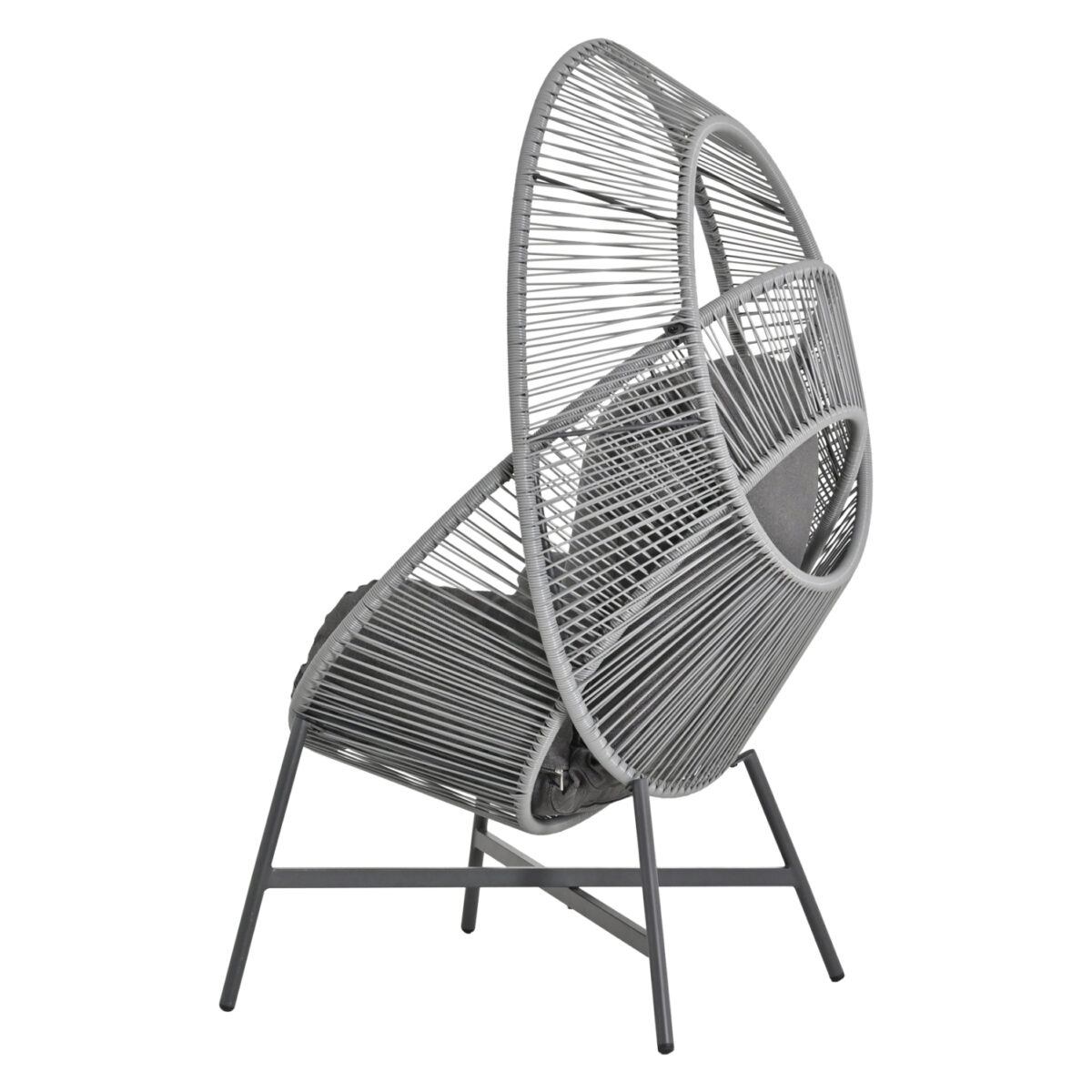 ΠΟΛΥΘΡΟΝΑ-ΦΩΛΙΑ RULER HM6506.01 ΓΚΡΙ ΜΕΤΑΛΛΟ-P.E.RATTAN-ΜΑΞΙΛΑΡΙΑ 90x85x154Υεκ - Image 6