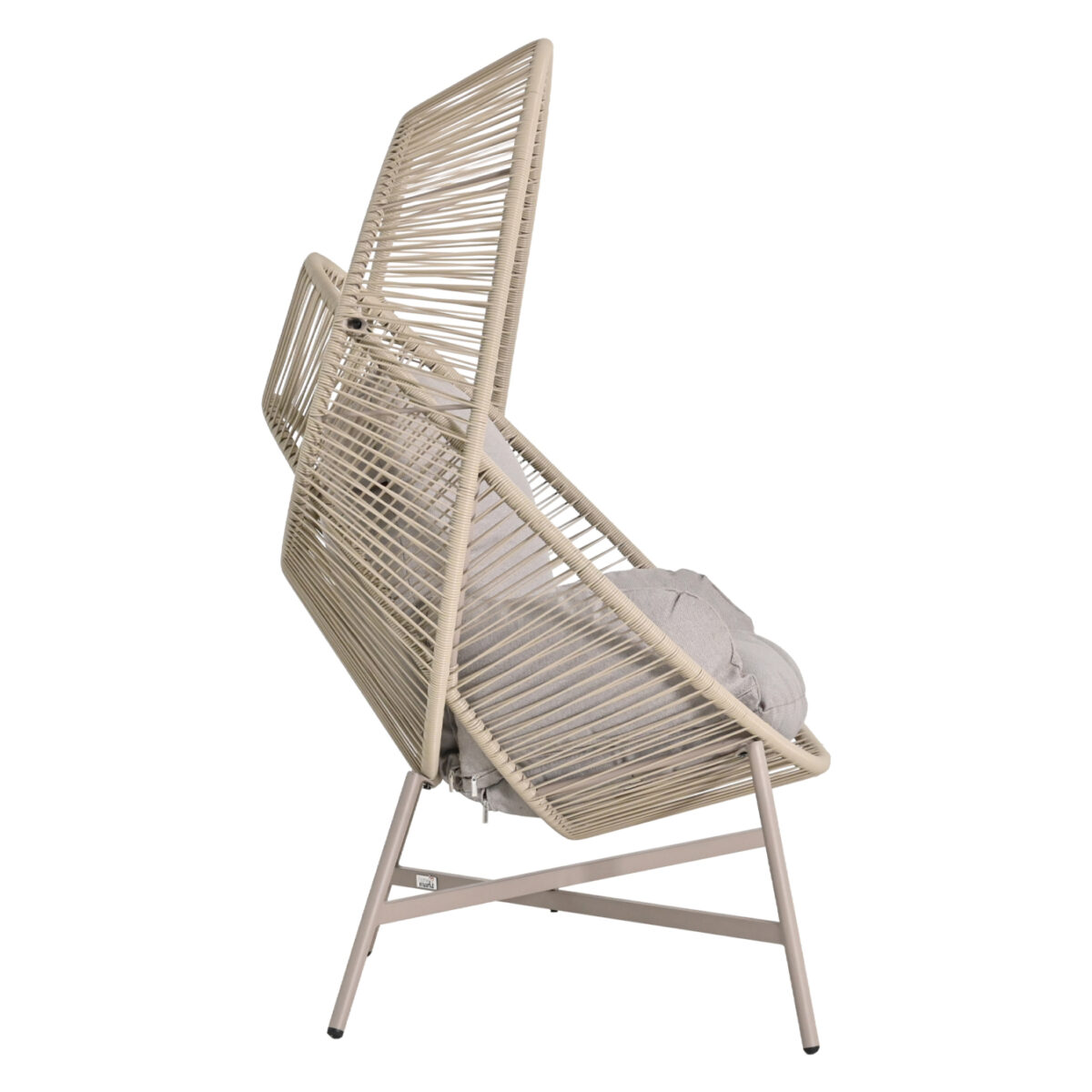 ΠΟΛΥΘΡΟΝΑ-ΦΩΛΙΑ RULER HM6506.02 ΜΟΚΑ ΜΕΤΑΛΛΟ-P.E.RATTAN--ΓΚΡΙ ΜΑΞΙΛΑΡΙΑ 90x85x154Υεκ - Image 4