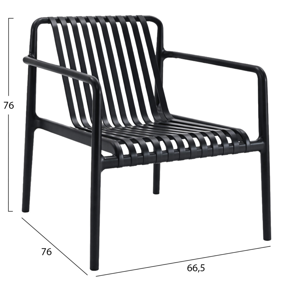 ΠΟΛΥΘΡΟΝΑ LOUNGE ΕΞΩΤ.ΧΩΡΟΥ MALEN HM6626.02 ΜΑΥΡΟ ΠΟΛΥΠΡΟΠΥΛΕΝΙΟ 67x75x75Υεκ - Image 2
