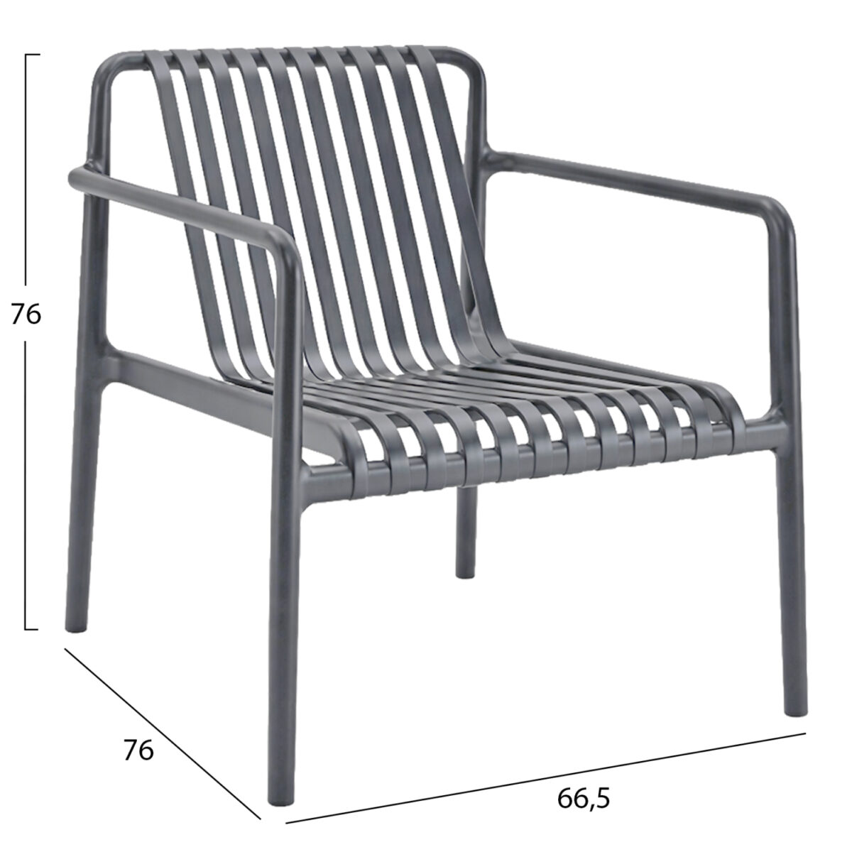 ΠΟΛΥΘΡΟΝΑ LOUNGE ΕΞΩΤ.ΧΩΡΟΥ MALEN HM6626.03 ΓΚΡΙ ΠΟΛΥΠΡΟΠΥΛΕΝΙΟ 67x75x75Υεκ - Image 2