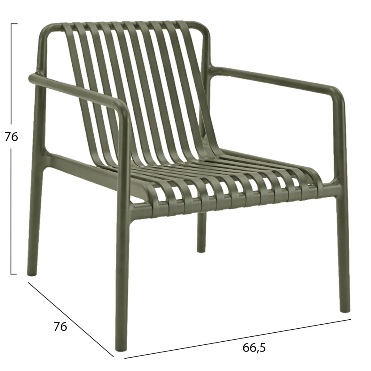 ΠΟΛΥΘΡΟΝΑ LOUNGE ΕΞΩΤ.ΧΩΡΟΥ MALEN HM6626.05 OLIVE GREEN ΠΟΛΥΠΡΟΠΥΛΕΝΙΟ 67x75x75Υεκ - Image 2