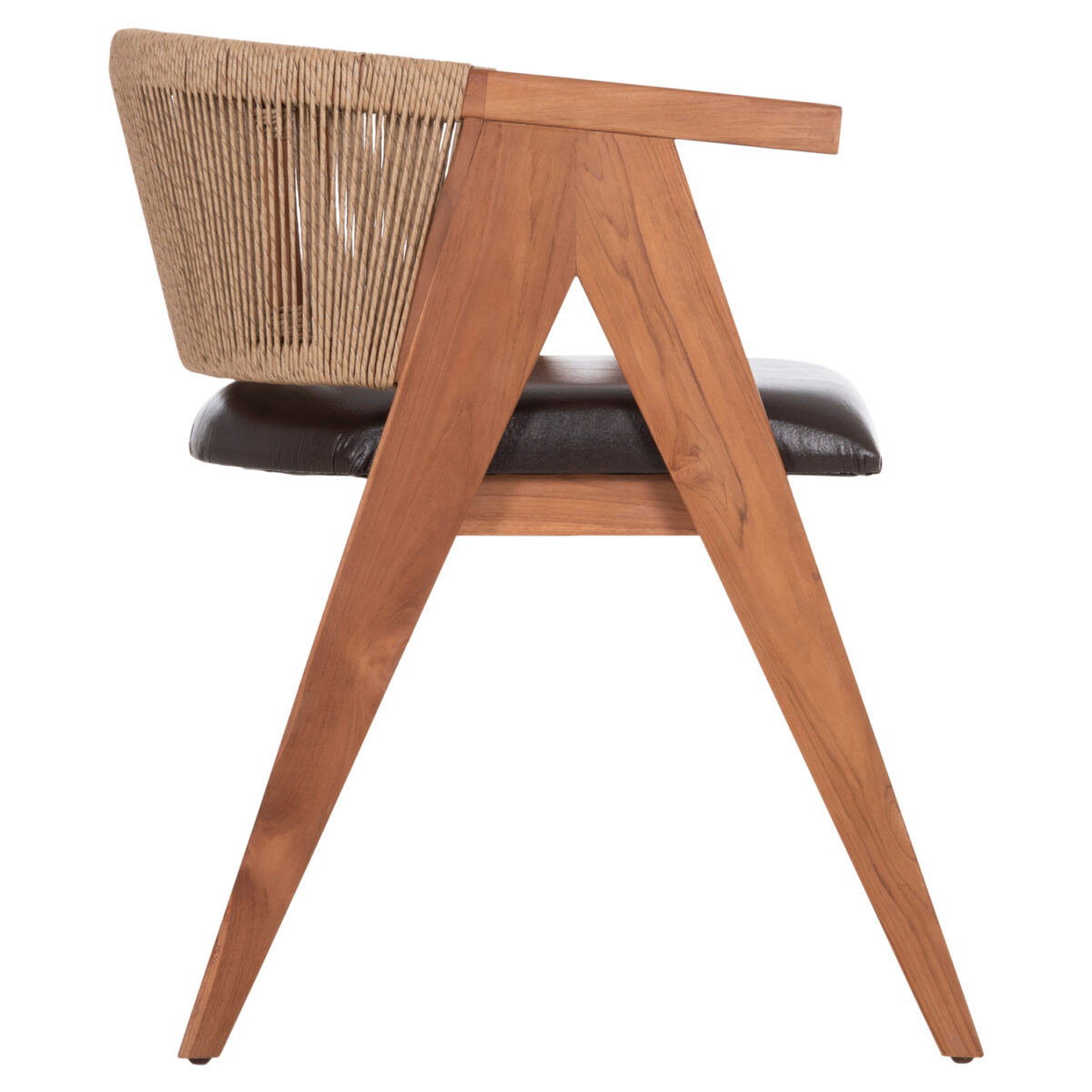 ΠΟΛΥΘΡΟΝΑ ΤΡΑΠΕΖΑΡΙΑΣ BRANN HM18238.11 ΞΥΛΟ ΤΕΑΚ-ΚΑΦΕ PU-ΣΧΟΙΝΙ 60x67x76Υεκ. - Image 4