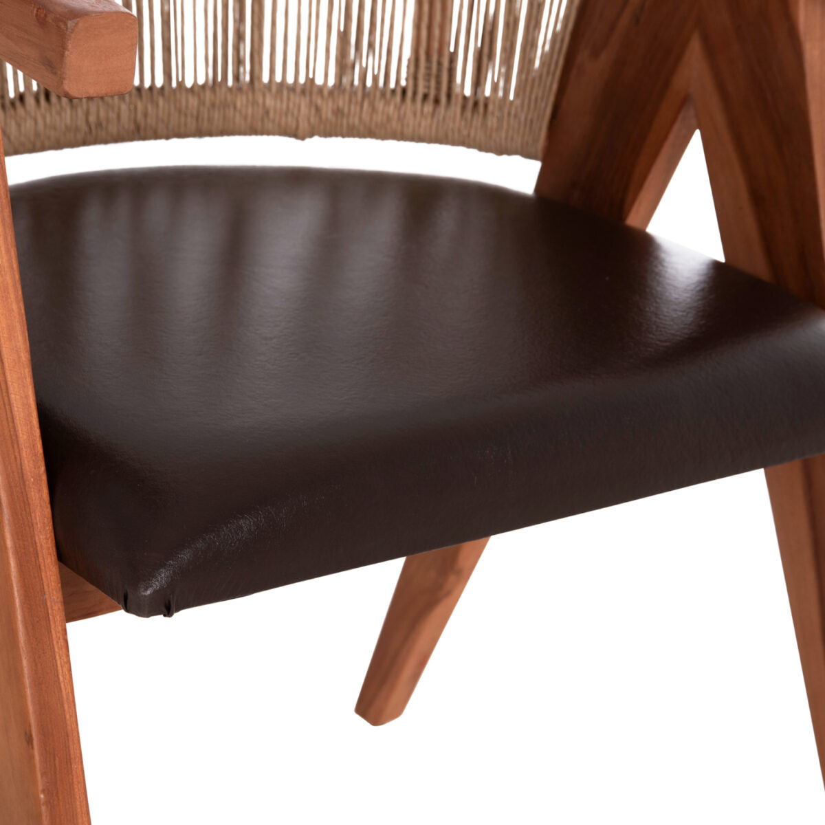 ΠΟΛΥΘΡΟΝΑ ΤΡΑΠΕΖΑΡΙΑΣ BRANN HM18238.11 ΞΥΛΟ ΤΕΑΚ-ΚΑΦΕ PU-ΣΧΟΙΝΙ 60x67x76Υεκ. - Image 8