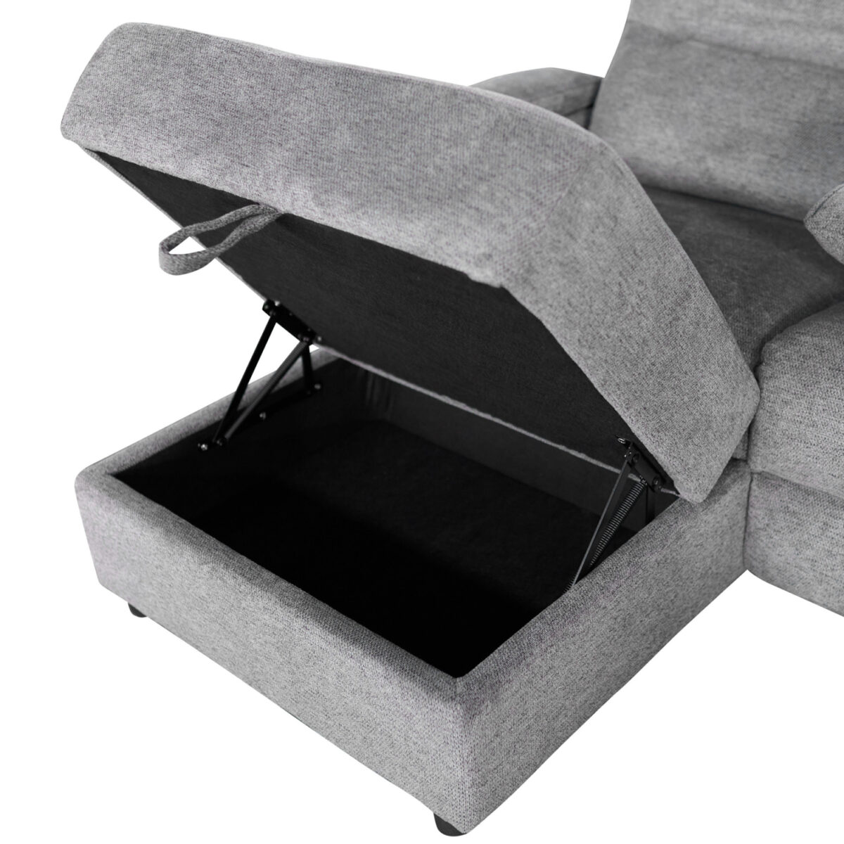 ΣΕΤ ΚΑΝΑΠΕΣ-ΠΟΛΥΘΡΟΝΑ RELAX SYNTHIA HM10735.03 ΓΚΡΙ ΥΦΑΣΜΑ-ΗΛ.ΑΝΑΚΛΙΣΗ [L] - Image 4