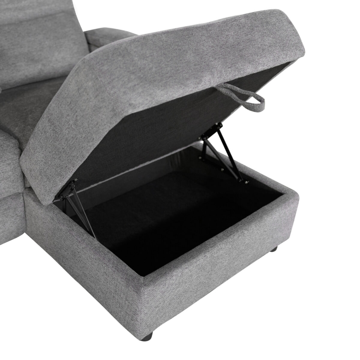 ΣΕΤ ΚΑΝΑΠΕΣ-ΠΟΛΥΘΡΟΝΑ RELAX SYNTHIA HM10736.03 ΓΚΡΙ ΥΦΑΣΜΑ-ΗΛ.ΑΝΑΚΛΙΣΗ [R] - Image 4