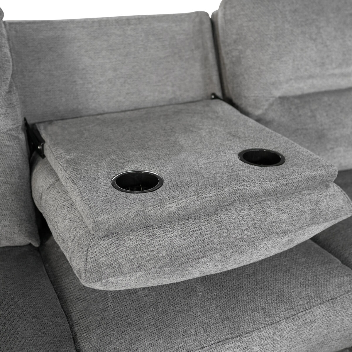 ΣΕΤ ΚΑΝΑΠΕΣ-ΠΟΛΥΘΡΟΝΑ RELAX SYNTHIA HM10736.03 ΓΚΡΙ ΥΦΑΣΜΑ-ΗΛ.ΑΝΑΚΛΙΣΗ [R] - Image 6