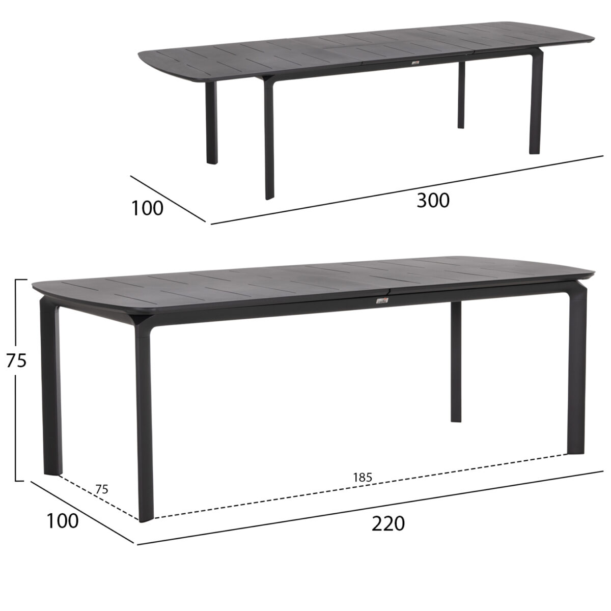 ΣΕΤ ΤΡΑΠΕΖΑΡΙΑΣ ΕΞ.ΧΩΡΟΥ 6 ΘΕΣΕΩΝ ELARA HM10726.01 ΓΚΡΙ ΑΛΟΥΜΙΝΙΟ-ΕΠΕΚΤΕΙΝΟΜΕΝΟ ΤΡΑΠΕΖΙ - Image 2