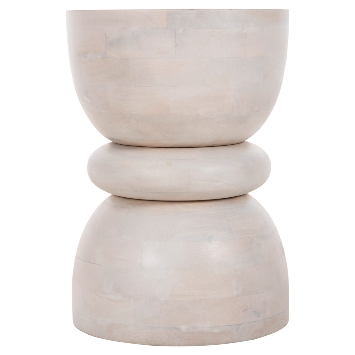 ΣΚΑΜΠΟ ΣΤΡΟΓΓΥΛΟ COIL HM9703 ΜΑΣΙΦ MANGO ΣΕ ΛΕΥΚΟ ΧΡΩΜΑ Φ35x51Υ εκ. - Image 3