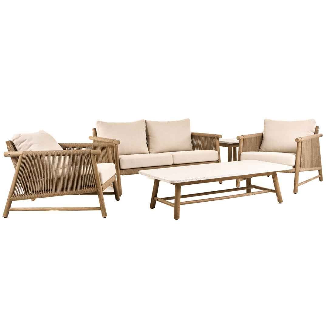 Σετ Καθιστικό 4τμχ Zulu Ξύλο Ακακίας