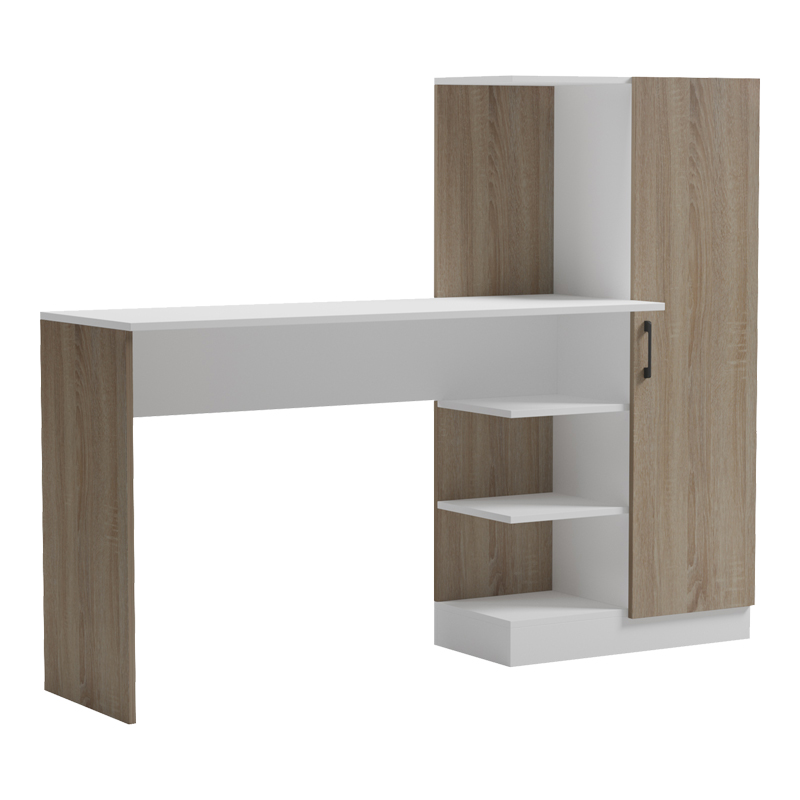 Γραφείο με βιβλιοθήκη και ντουλάπι Ofisio  sonoma-λευκό 152.3x40x120εκ