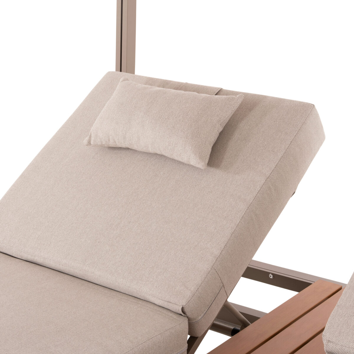 ΔΙΠΛΗ ΞΑΠΛΩΣΤΡΑ ΑΛΟΥΜΙΝΙΟΥ ΠΑΡΑΛΙΑΣ ΜΕ ΣΚΙΑΣΤΡΟ GALLANT HM6097.04 ΚΑΠΟΥΤΣΙΝΟ 2x2x2μ - Image 6