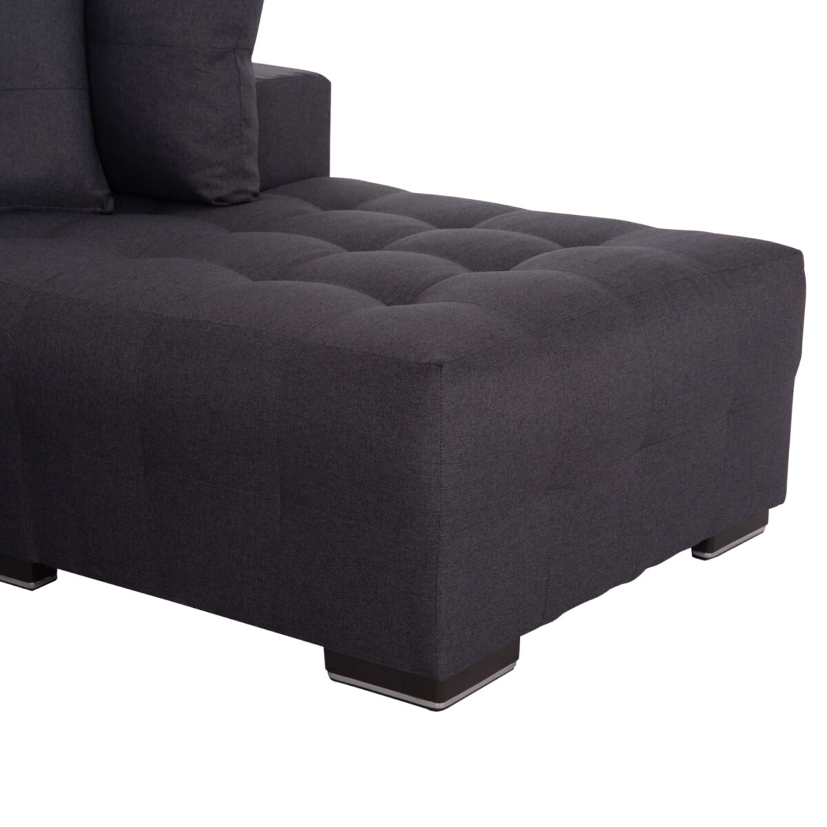 ΓΩΝΙΑΚΟΣ ΚΑΝΑΠΕΣ-ΚΡΕΒΑΤΙ ΜΕ ΑΠΟΘ.ΧΩΡΟ TRENDSTON HM3302.01R ΓΚΡΙ ΥΦΑΣΜΑ 298x177x95Υεκ - Image 8