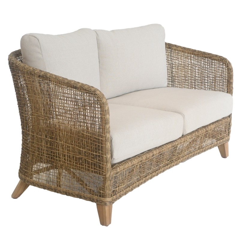 Καναπές Διθέσιος Jasmin Ξύλο Teak / Wicker