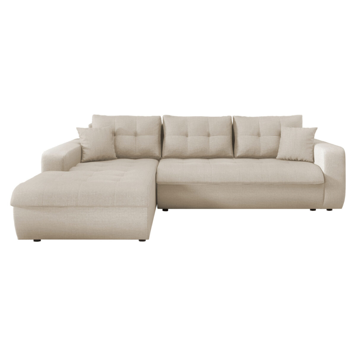 ΚΑΝΑΠΕΣ ΚΡΕΒΑΤΙ ΑΡΙΣΤΕΡΗ ΓΩΝΙΑ KANSO HM3338.03L ΜΠΕΖ ΥΦΑΣΜΑ 244x188x80Υεκ - Image 4