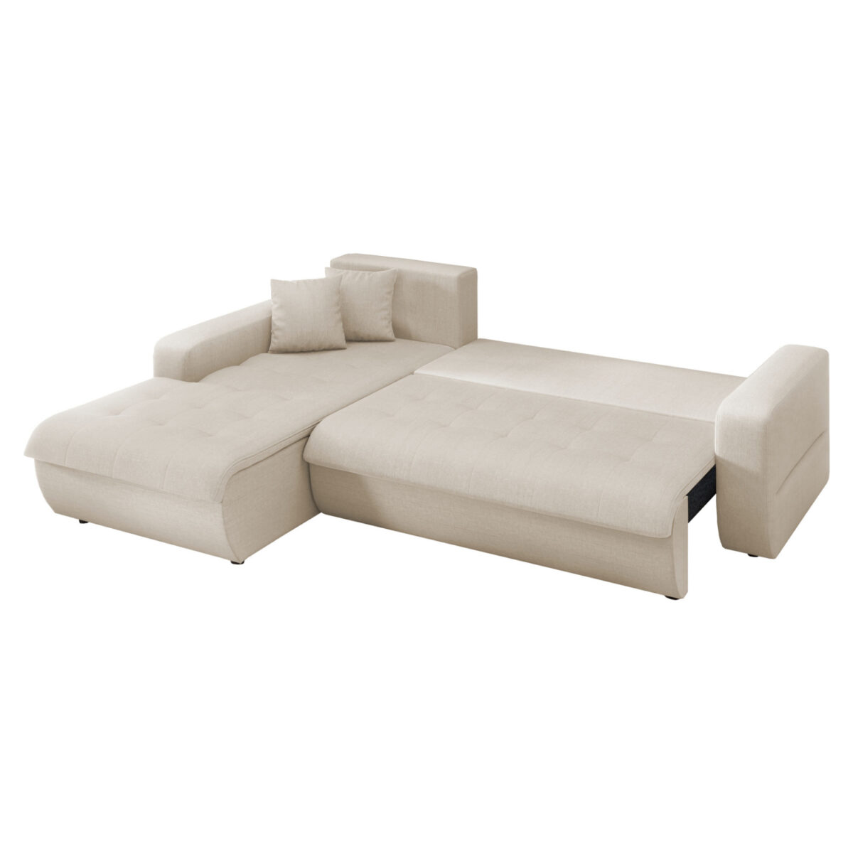 ΚΑΝΑΠΕΣ ΚΡΕΒΑΤΙ ΑΡΙΣΤΕΡΗ ΓΩΝΙΑ KANSO HM3338.03L ΜΠΕΖ ΥΦΑΣΜΑ 244x188x80Υεκ - Image 5