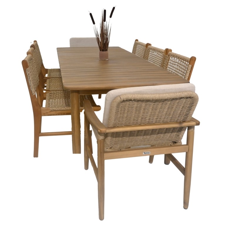 Τραπέζι Malaga 180cm Ξύλο Ακακίας