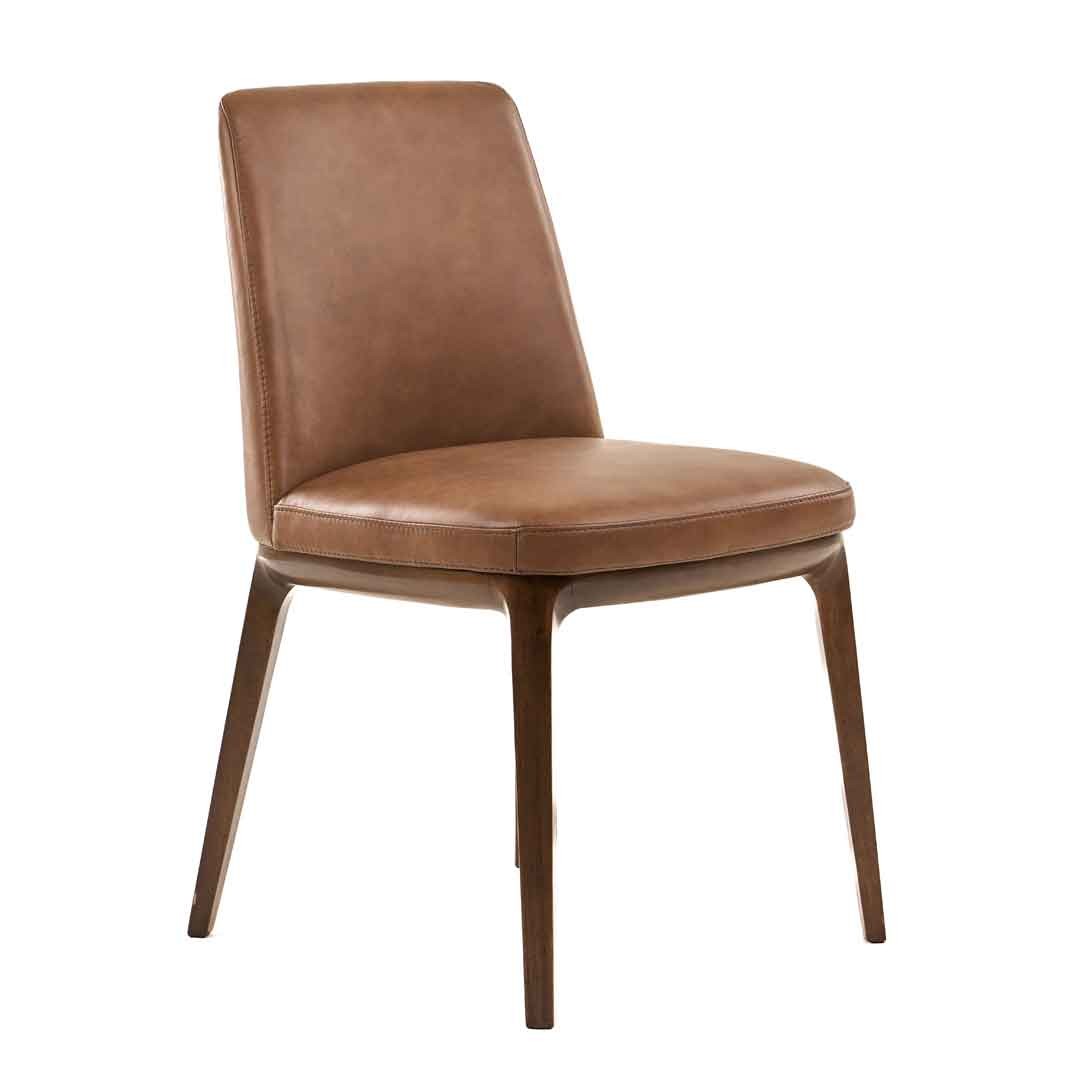 Καρέκλα Nadine Δέρμα Mocca