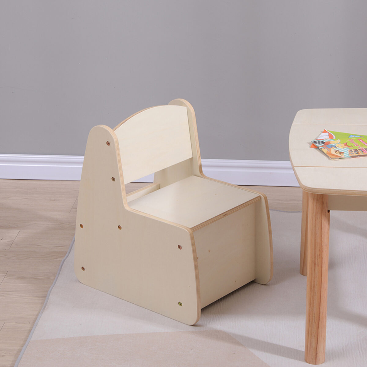 ΠΑΙΔΙΚΟ ΚΑΡΕΚΛΑΚΙ ΜΕ ΑΠΟΘ.ΧΩΡΟ RICKI HM18343.01 ΚΟΝΤΡΑΠΛΑΚΕ/MDF ΦΥΣΙΚΟ 33x43x47Υεκ - Image 2