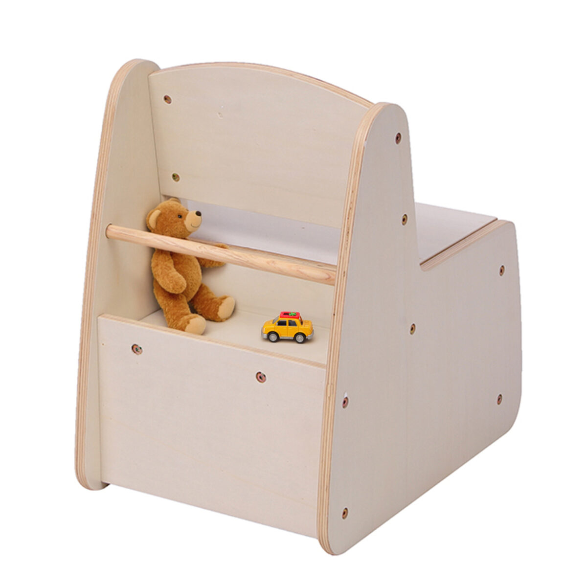 ΠΑΙΔΙΚΟ ΚΑΡΕΚΛΑΚΙ ΜΕ ΑΠΟΘ.ΧΩΡΟ RICKI HM18343.01 ΚΟΝΤΡΑΠΛΑΚΕ/MDF ΦΥΣΙΚΟ 33x43x47Υεκ - Image 5