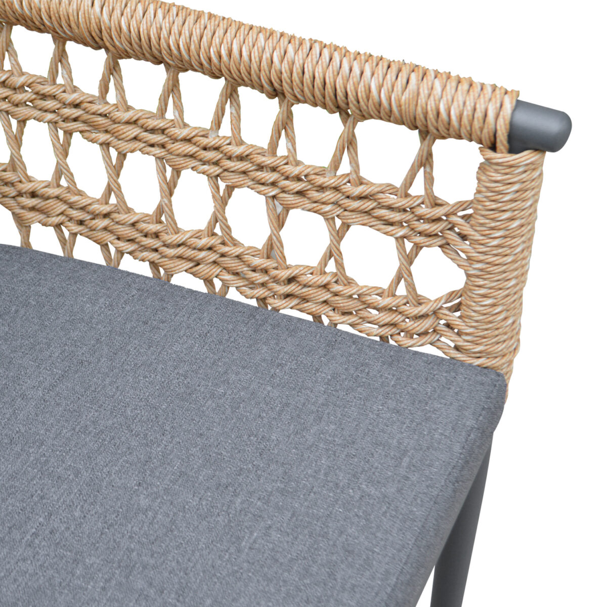 ΠΟΛΥΘΡΟΝΑ BOXER HM6556.01 ΑΛΟΥΜΙΝΙΟ & ΜΑΞΙΛΑΡΙΑ ΓΚΡΙ-TWIST WICKER 61x59x78,5Yεκ - Image 3