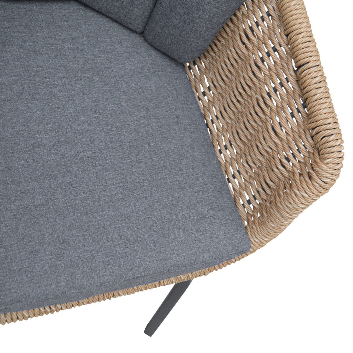 ΠΟΛΥΘΡΟΝΑ VICTUS HM6559.01 ΑΛΟΥΜΙΝΙΟ & ΜΑΞΙΛΑΡΙΑ ΓΚΡΙ-TWIST WICKER 59x68.5x75Yεκ - Image 4