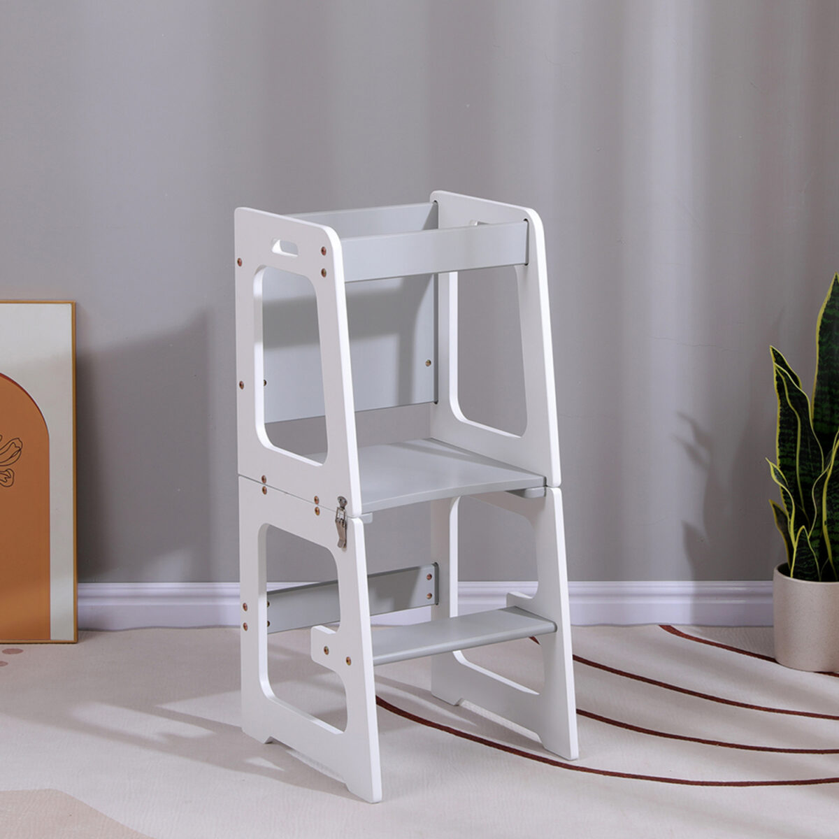 ΠΥΡΓΟΣ ΕΚΜΑΘΗΣΗΣ ΜΕ ΠΙΝΑΚΑ RICKI HM18345.03 ΞΥΛΟ ΠΕΥΚΟΥ ΛΕΥΚΟ/ΓΚΡΙ 37x40x84Υεκ - Image 2