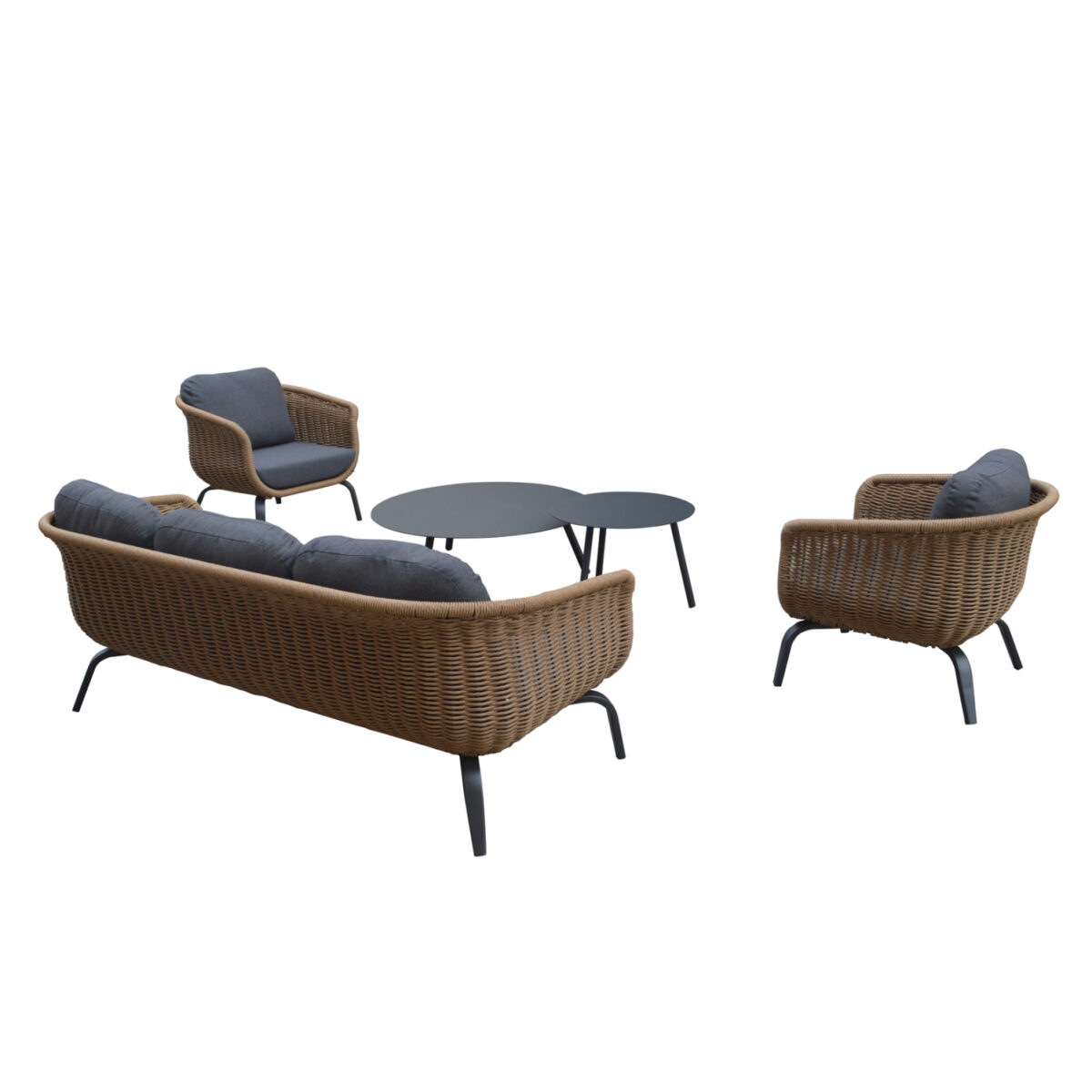 ΣΕΤ ΣΑΛΟΝΙ 5ΤΜΧ STERN HM6555.01 ΓΚΡΙ ΑΛΟΥΜΙΝΙΟ & ΥΦΑΣΜΑ--TWIST WICKER ΣΕ ΦΥΣΙΚΟ - Image 3