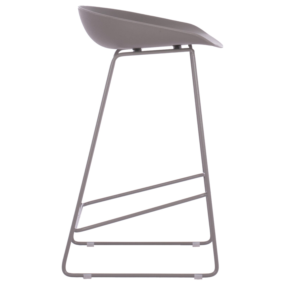 ΣΚΑΜΠΟ ΜΠΑΡ NAILA HM9299.10 ΓΚΡΙ ΜΕΣΑΙΟΥ ΥΨΟΥΣ 44x44x74Yεκ. - Image 4