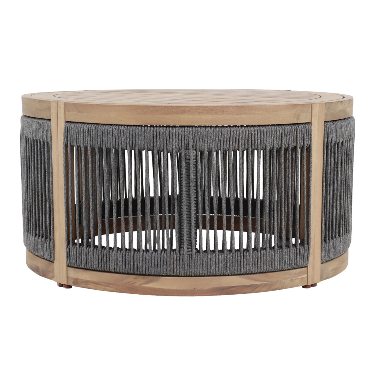 ΤΡΑΠΕΖΙ ΜΕΣΗΣ ΕΞ.ΧΩΡΟΥ ΣΤΡΟΓΓΥΛΟ MORMONT HM6262.02 ΞΥΛΟ ΑΚΑΚΙΑΣ-ΣΧΟΙΝΙ ΓΚΡΙ Φ60x40Υ - Image 3