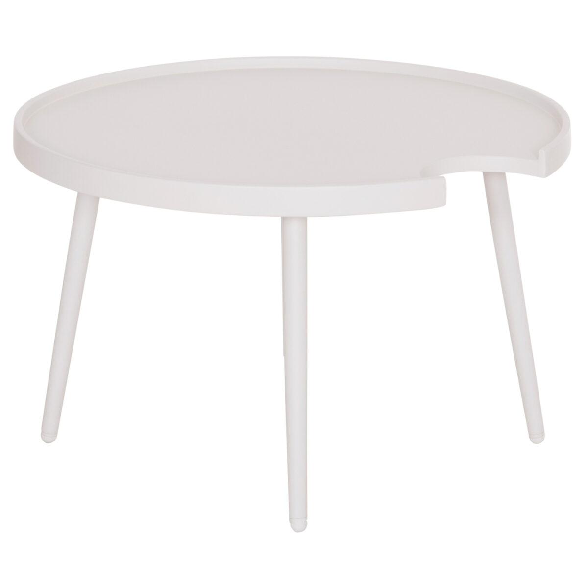 ΤΡΑΠΕΖΙ ΜΕΣΗΣ ΣΤΡΟΓΓΥΛΟ ΕΞ.ΧΩΡΟΥ TEROC HM6434.02 ΑΛΟΥΜΙΝΙΟ ΛΕΥΚΟ Φ70x44Υεκ - Image 3