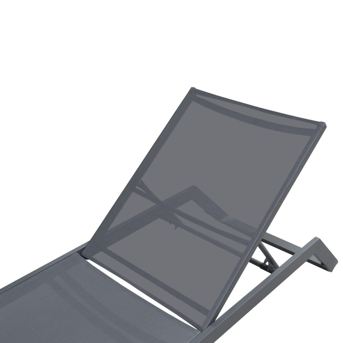 ΞΑΠΛΩΣΤΡΑ ΑΛΟΥΜΙΝΙΟΥ MARIMAR HM6562.01 ΣΚΕΛΕΤΟΣ & TEXTILENE ΓΚΡΙ 218x67x31Υεκ - Image 5