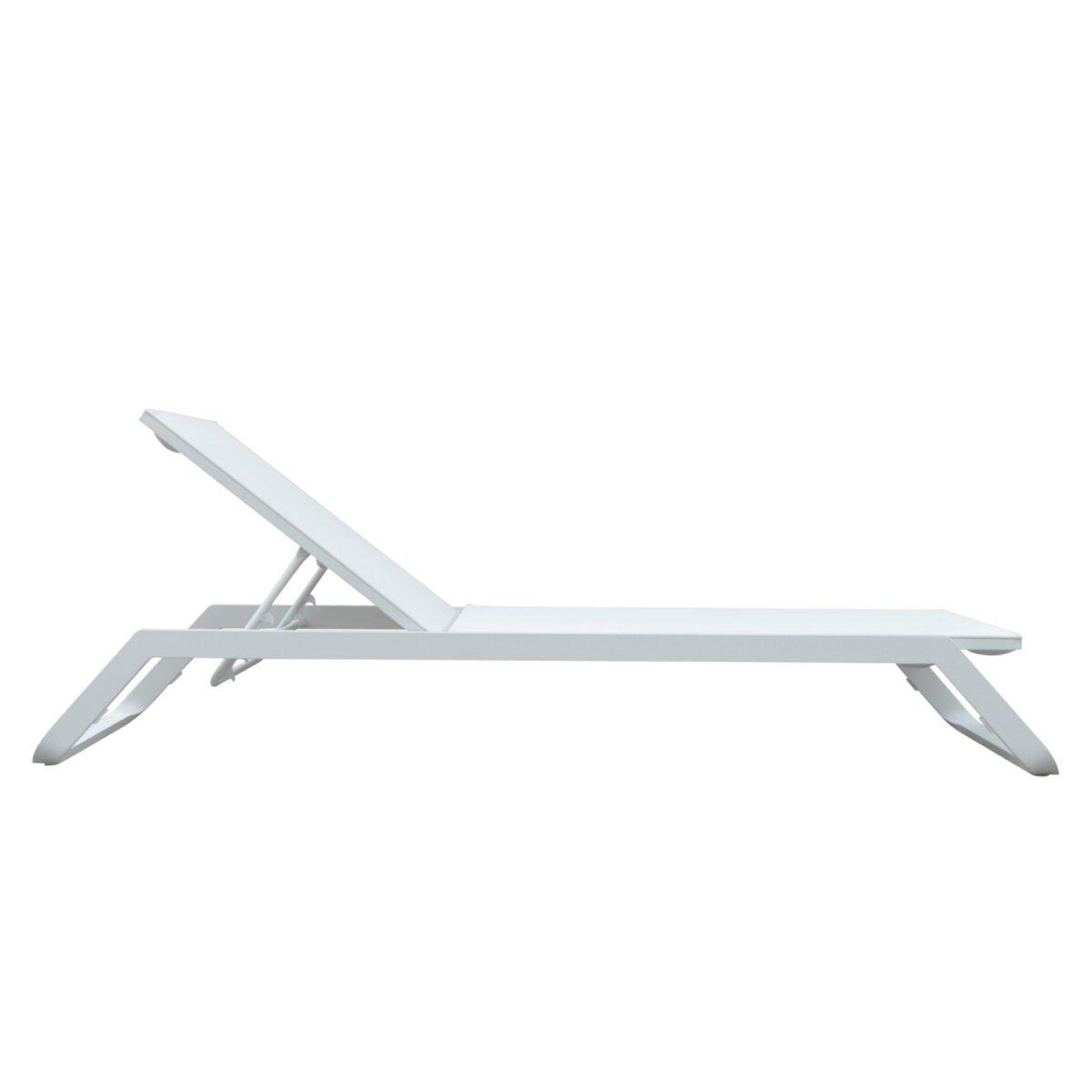 ΞΑΠΛΩΣΤΡΑ ΑΛΟΥΜΙΝΙΟΥ MARIMAR HM6562.02 ΣΚΕΛΕΤΟΣ & TEXTILENE ΛΕΥΚΟ 218x67x31Υεκ - Image 3