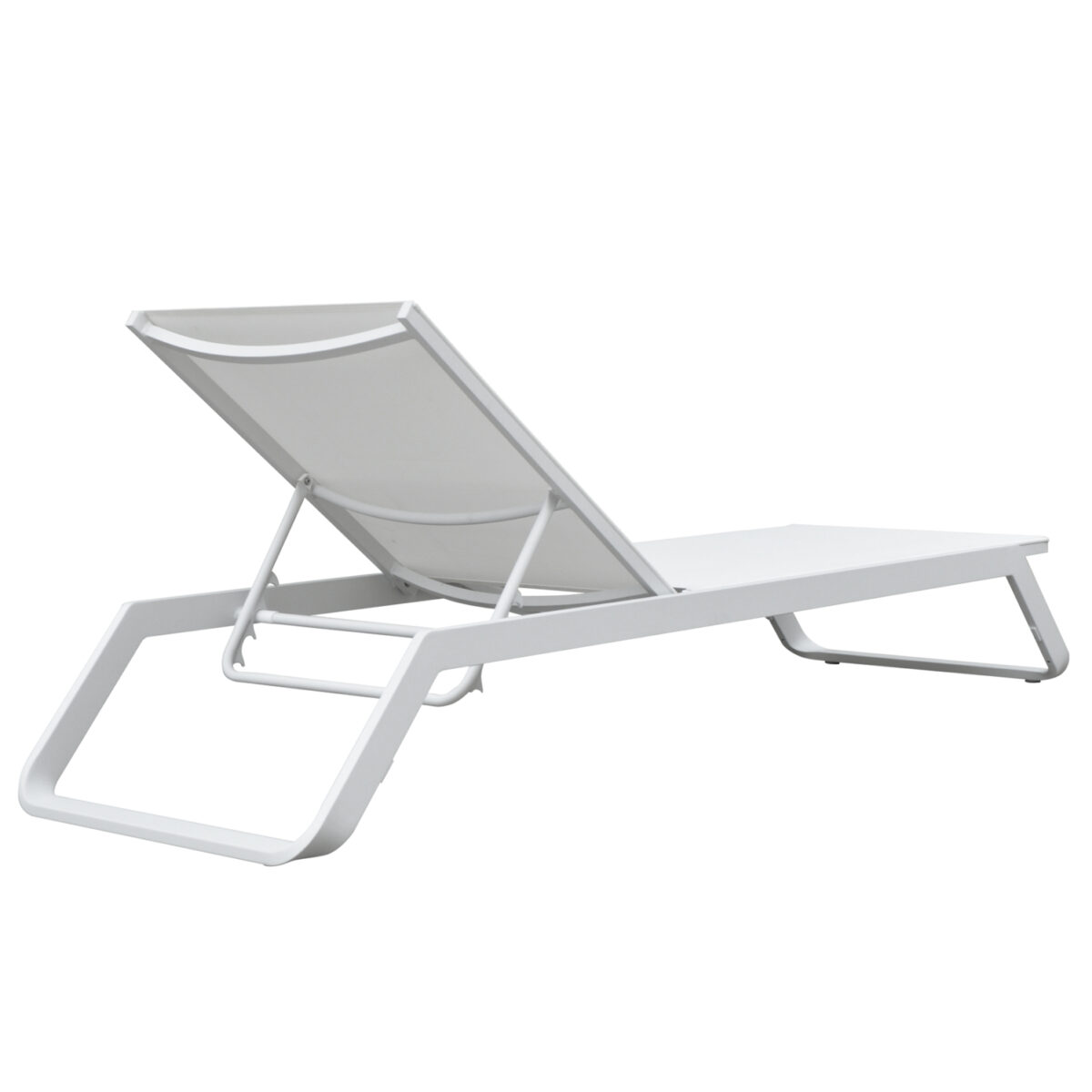 ΞΑΠΛΩΣΤΡΑ ΑΛΟΥΜΙΝΙΟΥ MARIMAR HM6562.02 ΣΚΕΛΕΤΟΣ & TEXTILENE ΛΕΥΚΟ 218x67x31Υεκ - Image 4