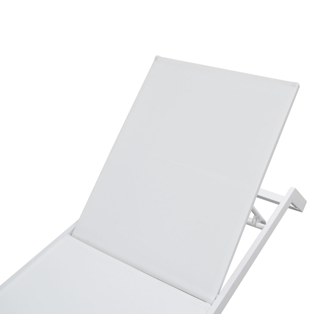 ΞΑΠΛΩΣΤΡΑ ΑΛΟΥΜΙΝΙΟΥ MARIMAR HM6562.02 ΣΚΕΛΕΤΟΣ & TEXTILENE ΛΕΥΚΟ 218x67x31Υεκ - Image 5