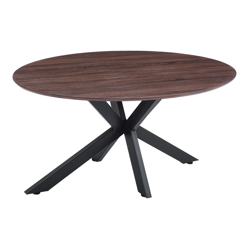 Τραπέζι Makrey  καρυδί mdf- μαύρα μεταλλικά πόδια 160x90x75εκ