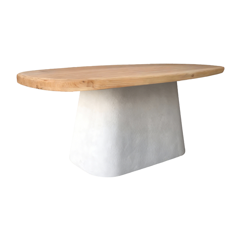 Τραπέζι Fessen  ξύλο ελάτου-mdf oak-λευκό 180x90x78εκ