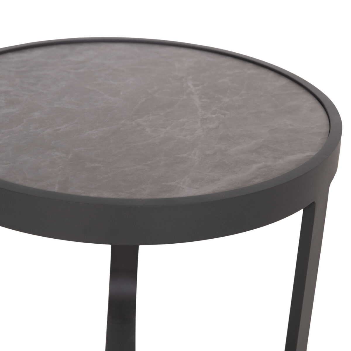 ΤΡΑΠΕΖΑΚΙ ΑΛΟΥΜΙΝΙΟΥ DEVIOUS SM6440.01 ΑΝΘΡΑΚΙ--ΓΚΡΙ SINTERED STONE TOP Φ45x41Υεκ. - Image 7