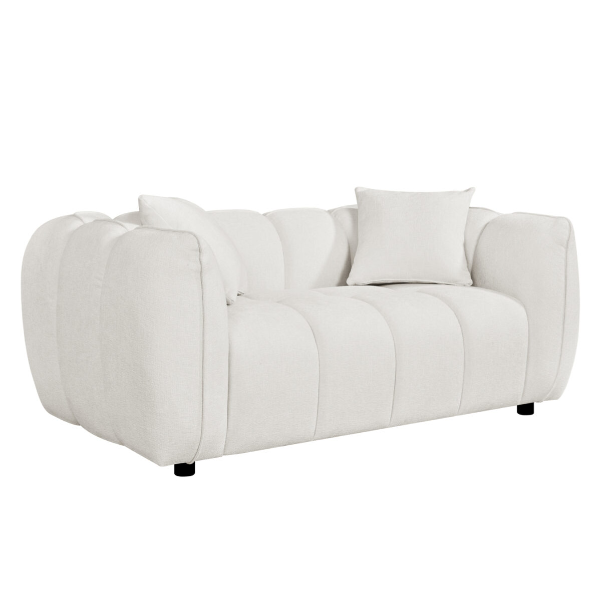 ΚΑΝΑΠΕΣ 2-ΘΕΣΙΟΣ LYKKE HM3324.02 ΕΚΡΟΥ ΥΦΑΣΜΑ 172x89x70Υεκ.