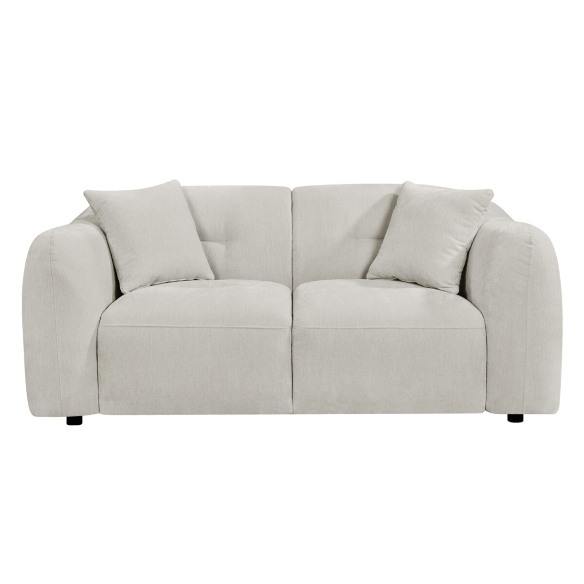 ΚΑΝΑΠΕΣ 2-ΘΕΣΙΟΣ JUNOA HM3334.02 ΕΚΡΟΥ ΥΦΑΣΜΑ 172x89x74Υεκ - Image 3