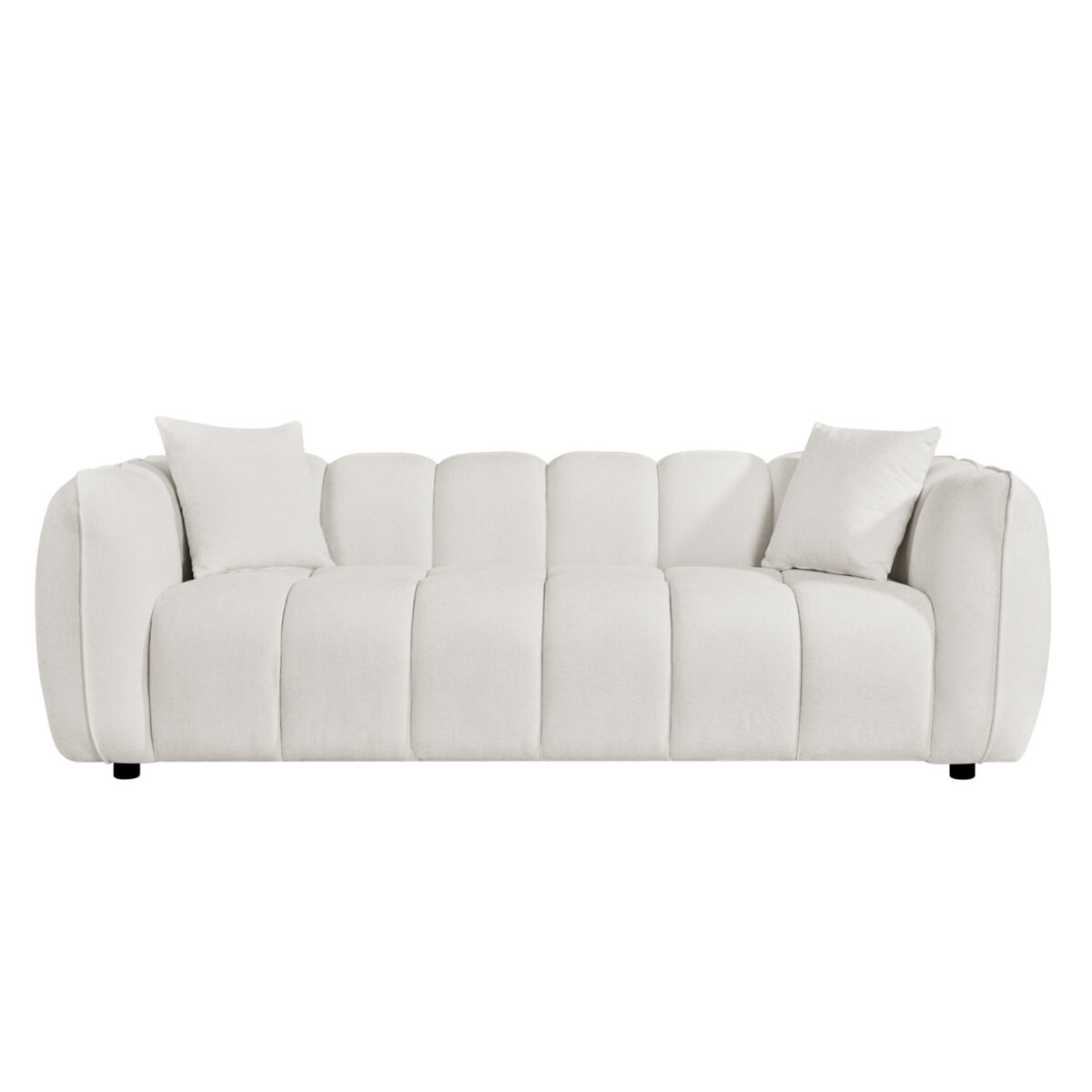 ΚΑΝΑΠΕΣ 3-ΘΕΣΙΟΣ LYKKE HM3323.02 ΕΚΡΟΥ ΥΦΑΣΜΑ 229x89x70Υεκ - Image 3