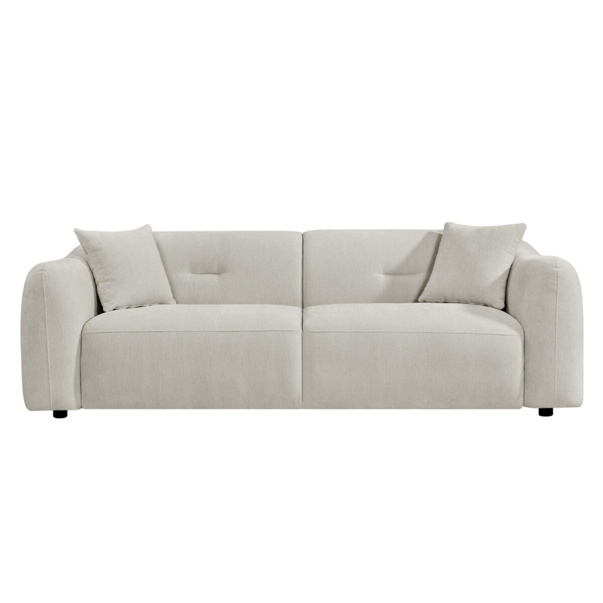 ΚΑΝΑΠΕΣ 3-ΘΕΣΙΟΣ JUNOA HM3333.02 ΕΚΡΟΥ ΥΦΑΣΜΑ 228x89x74Υεκ - Image 3