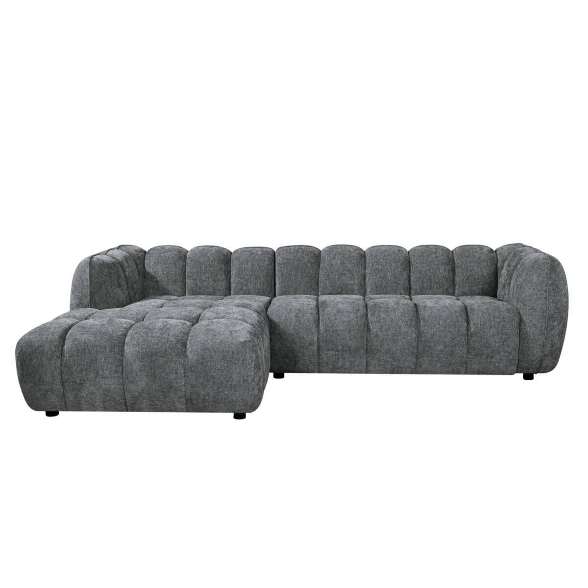 ΚΑΝΑΠΕΣ ΓΩΝΙΑ (ΑΡΙΣΤΕΡΗ) LYKKE HM3326.01L ΓΚΡΙ ΥΦΑΣΜΑ 280x89-165(η γωνία)x70Υ εκ. - Image 3