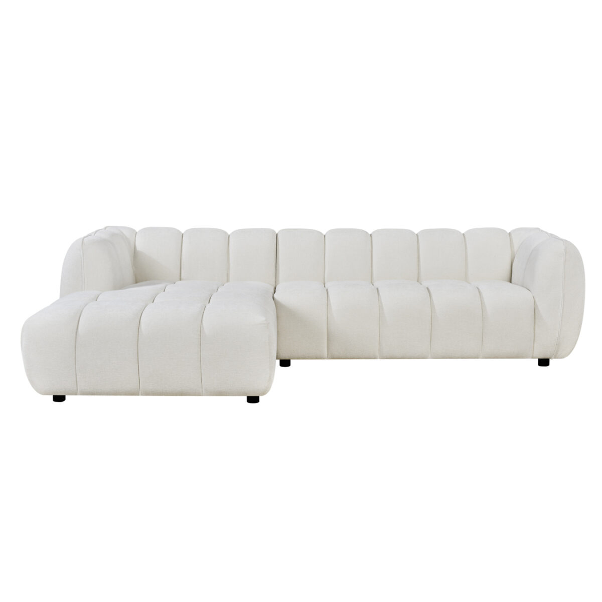 ΚΑΝΑΠΕΣ ΓΩΝΙΑ (ΑΡΙΣΤΕΡΗ) LYKKE HM3326.02L ΕΚΡΟΥ ΥΦΑΣΜΑ 280x89-165(η γωνία)x70Υεκ - Image 3