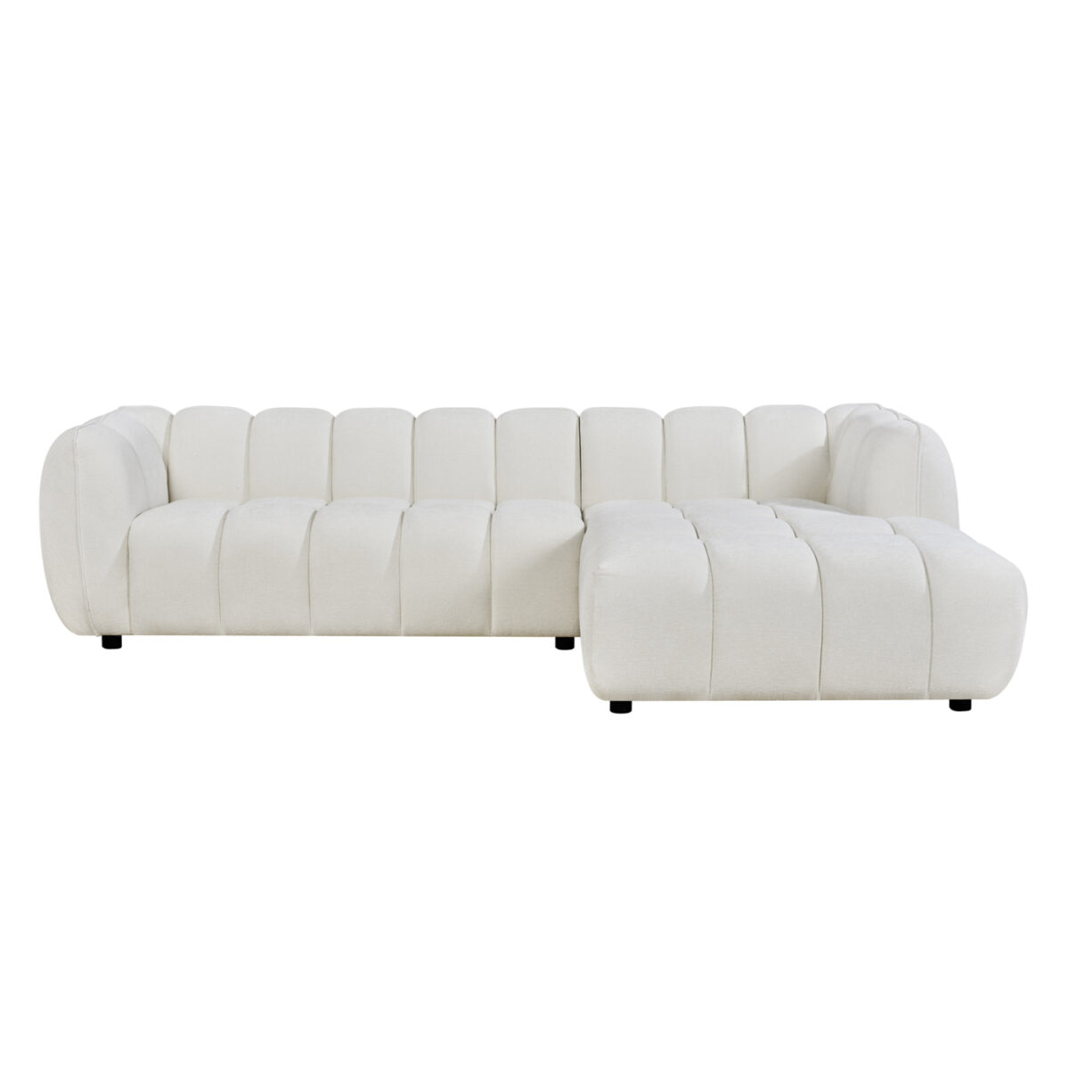 ΚΑΝΑΠΕΣ ΓΩΝΙΑ (ΔΕΞΙΑ) LYKKE HM3326.02R ΕΚΡΟΥ ΥΦΑΣΜΑ 280x89-165(η γωνία)x70Υεκ - Image 3