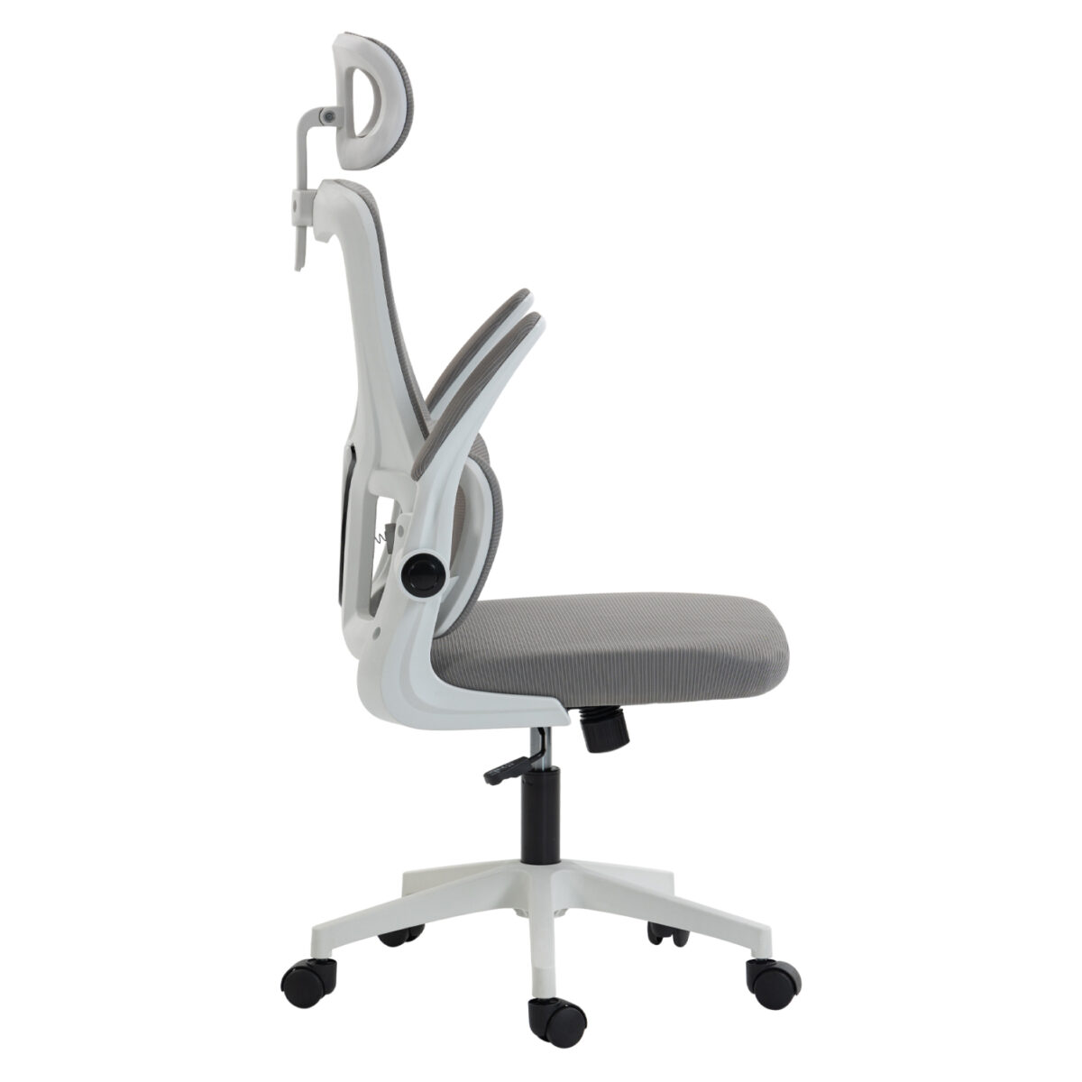 ΚΑΡΕΚΛΑ ΓΡΑΦΕΙΟΥ KESI HM1222.02 ΑΝΟΙΧΤΟ ΓΚΡΙ MESH--ΛΕΥΚΟ PP 52x50x122Υεκ. - Image 5